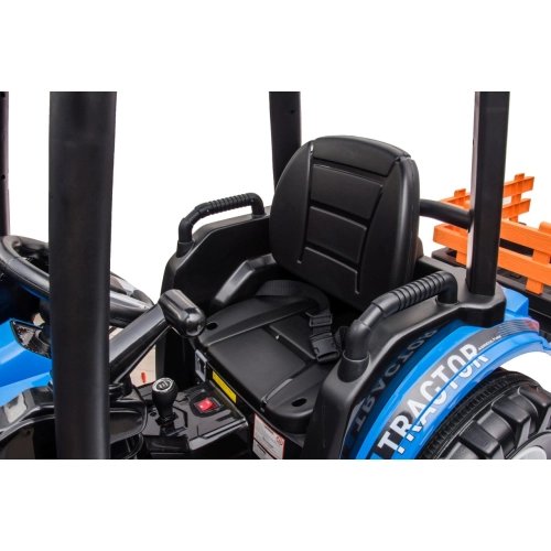 MEGA Traktor na akumulator dla dzieci D68 z przyczepką Niebieski JS3158B.NIE